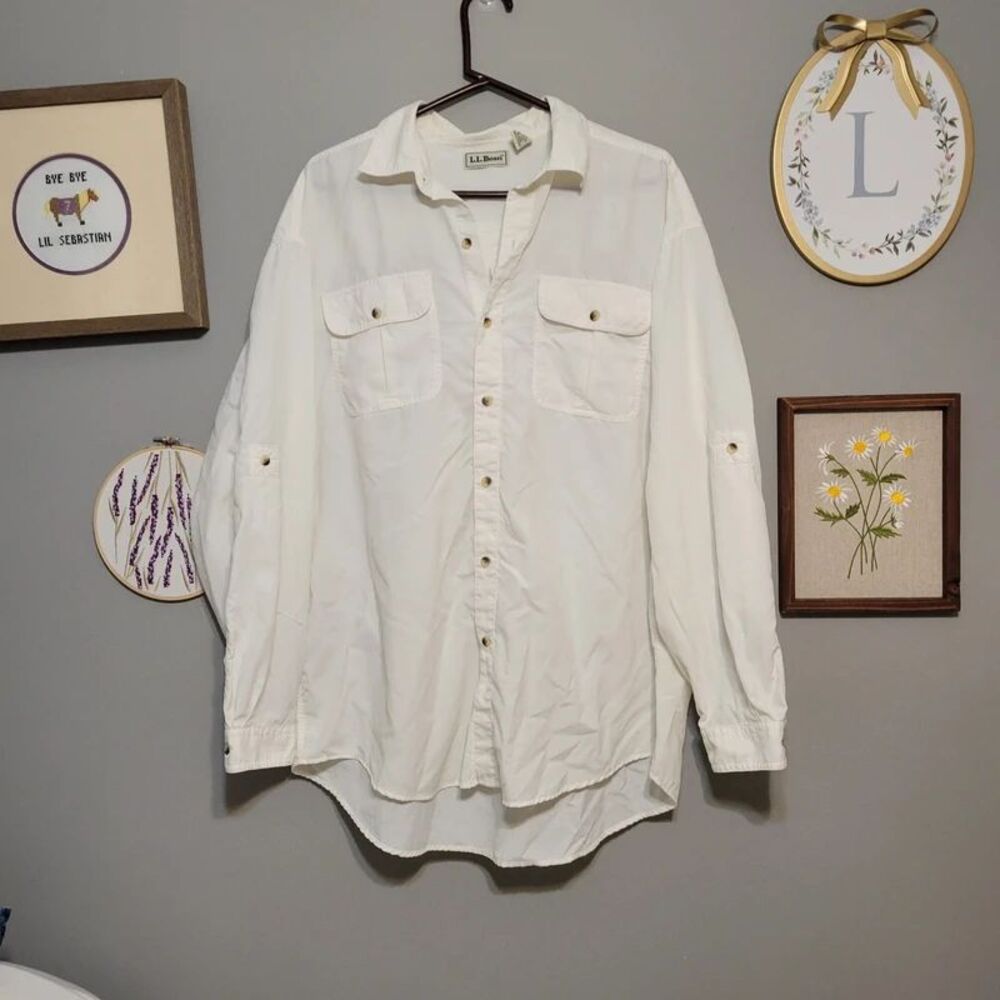 Vintage 90s L.L. Bean Mens XL Outdoor Hiking Utility Shirt
